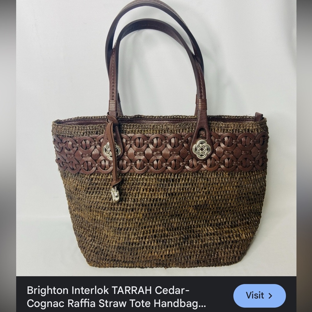 Brighton Cedar Brown Raffia Tote